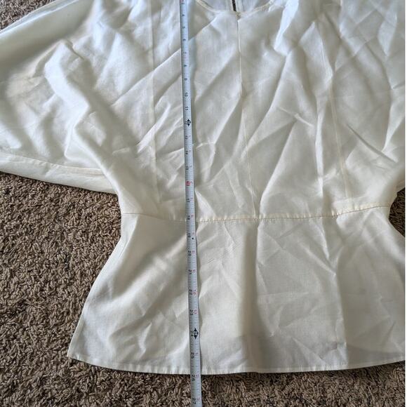 NWOT COS Cream Kimono Long Sleeve Blouse Top with Slits, size 2 - Picture 6 of 9